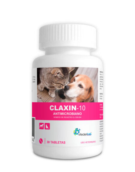 CLAXIN-10, Caja con 30 tabletas.