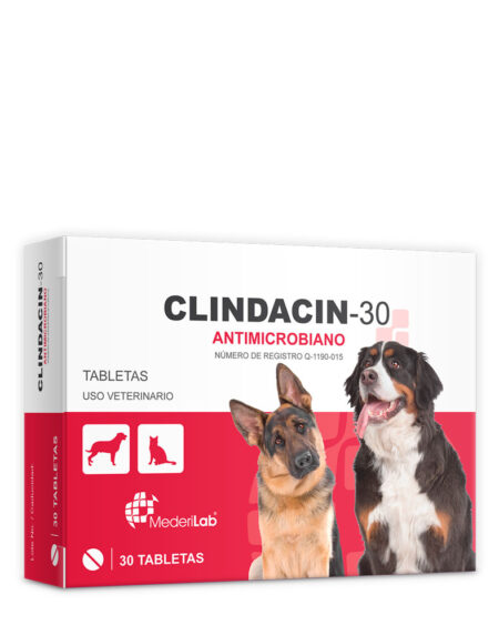CLINDACIN-30, Caja con 30 tabletas.