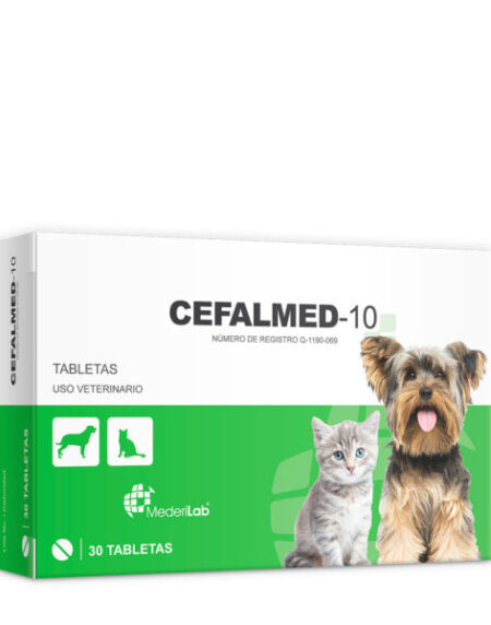 CEFALMED-10, Caja con 30 tabletas.