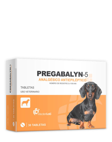 PREGABALYN-5, Caja con 30 tabletas.