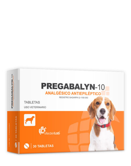 PREGABALYN-10, Caja con 30 tabletas.