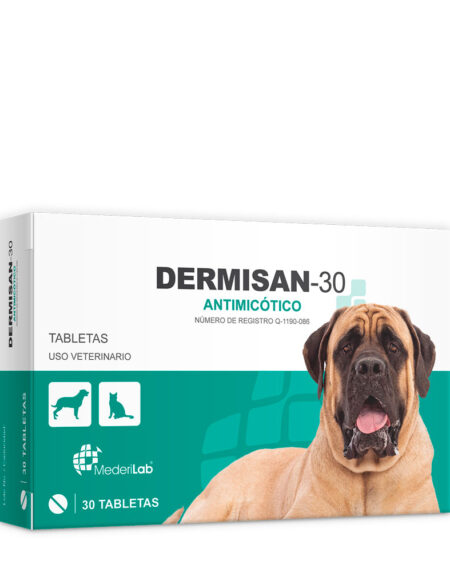 DERMISAN-30, Caja con 30 tabletas