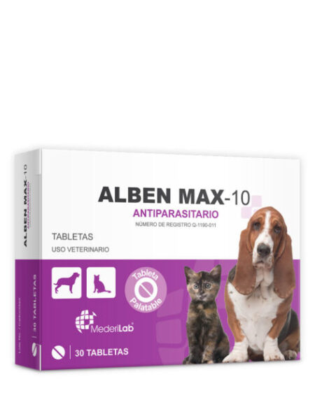 ALBEN MAX 10, Caja con 30 tabletas
