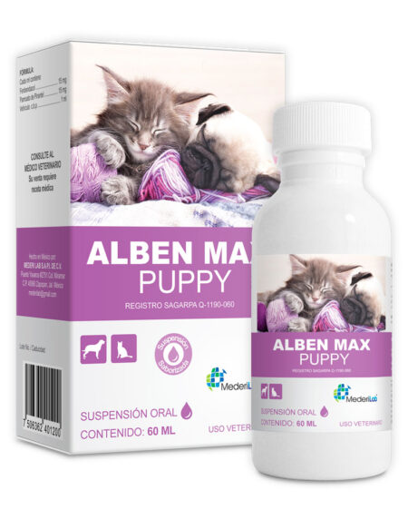 ALBEN MAX PUPPY ORAL, Frasco con 60 ml