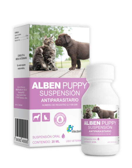 ALBEN PUPPY SUSPENSION ORAL, Frasco con 20 ml