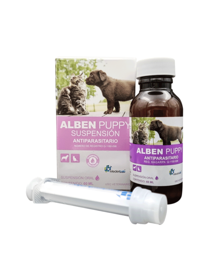 ALBEN PUPPY SUSPENSION ORAL, Frasco con 60 ml
